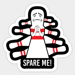 Funny bowling outfit Sticker